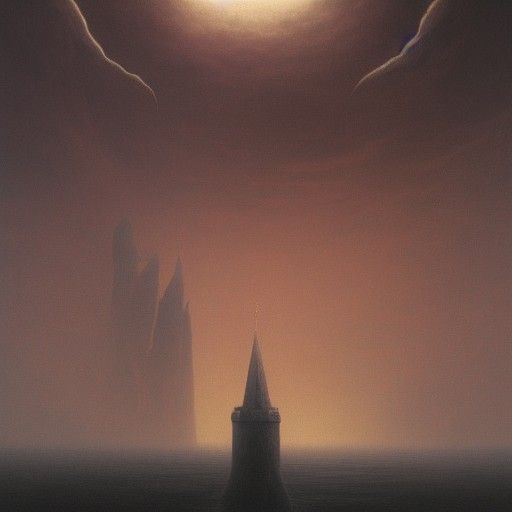 Dark Fantasy Art in the Style of Beksinski