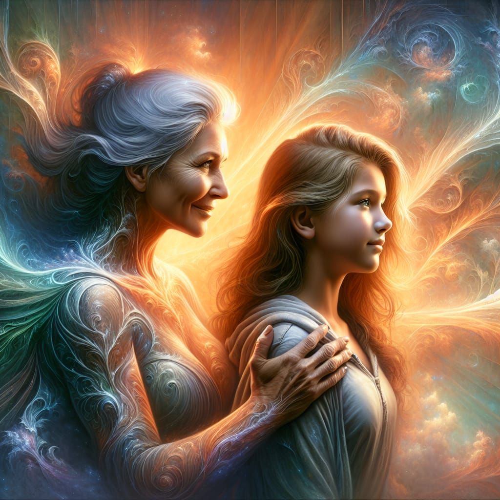 Family Bond in Radiant Fantasy Art