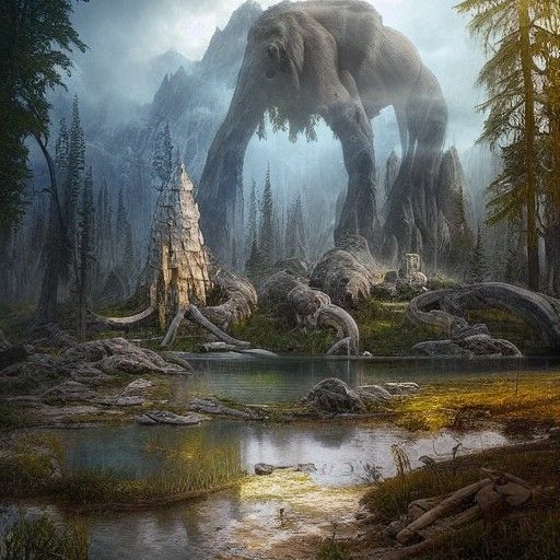 Mammoth Mansion in Middle Earth: A Strange Painting