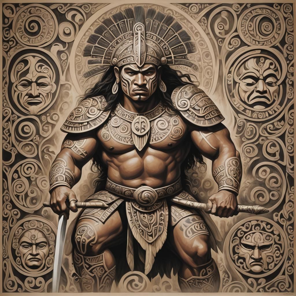 Maori warrior art