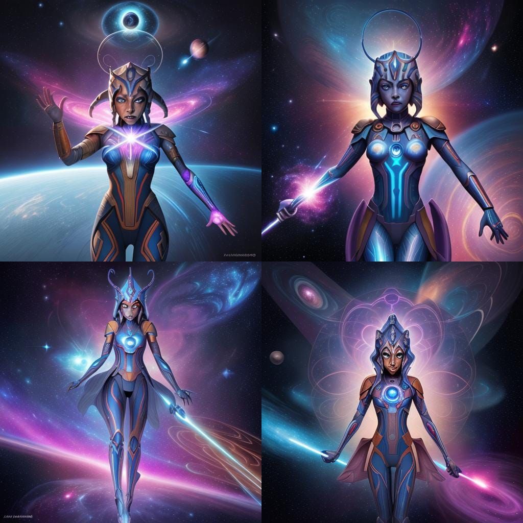 Cosmic Herald: A Holographic Astral Illustration