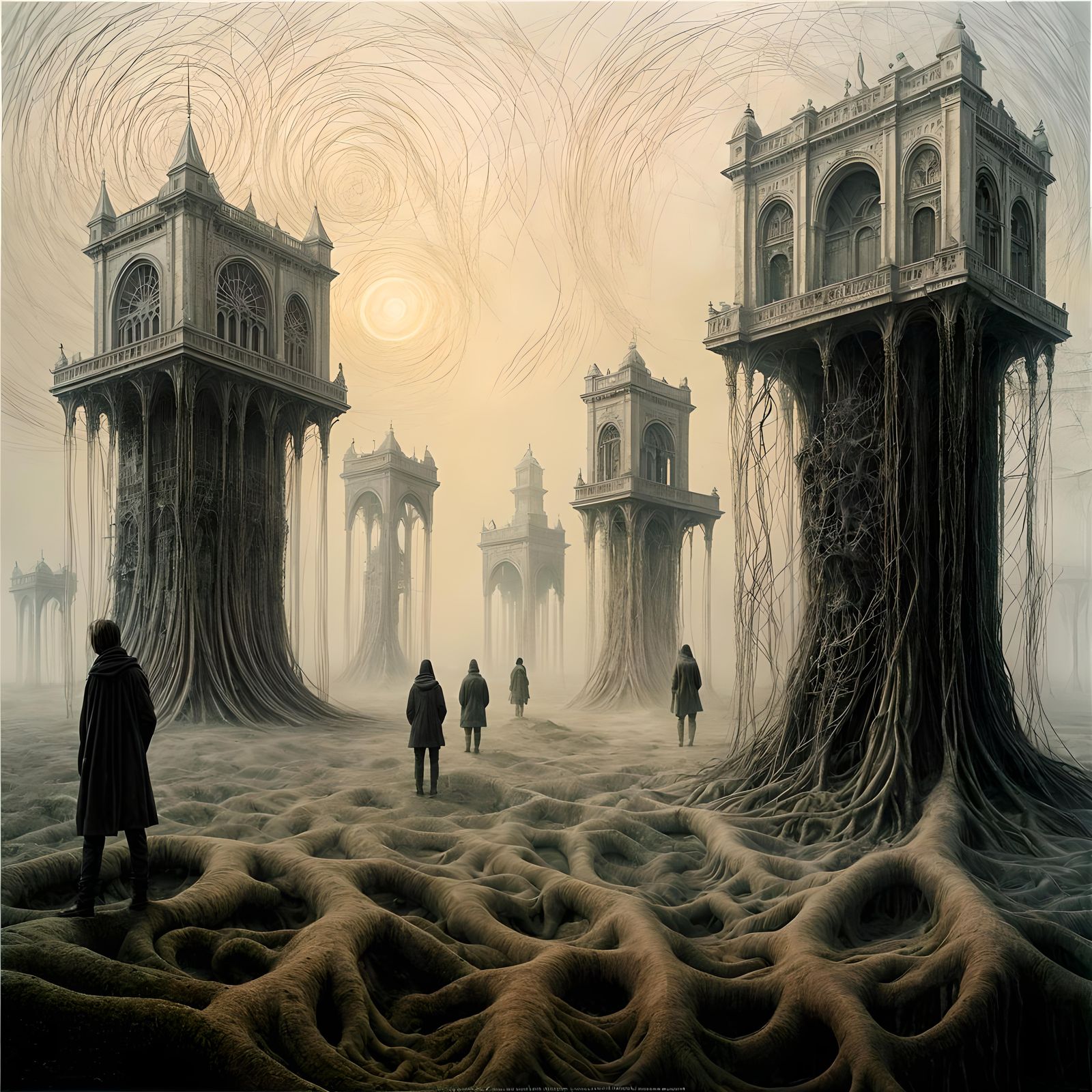 Surreal Fog Landscape Evokes Dreamlike Visions