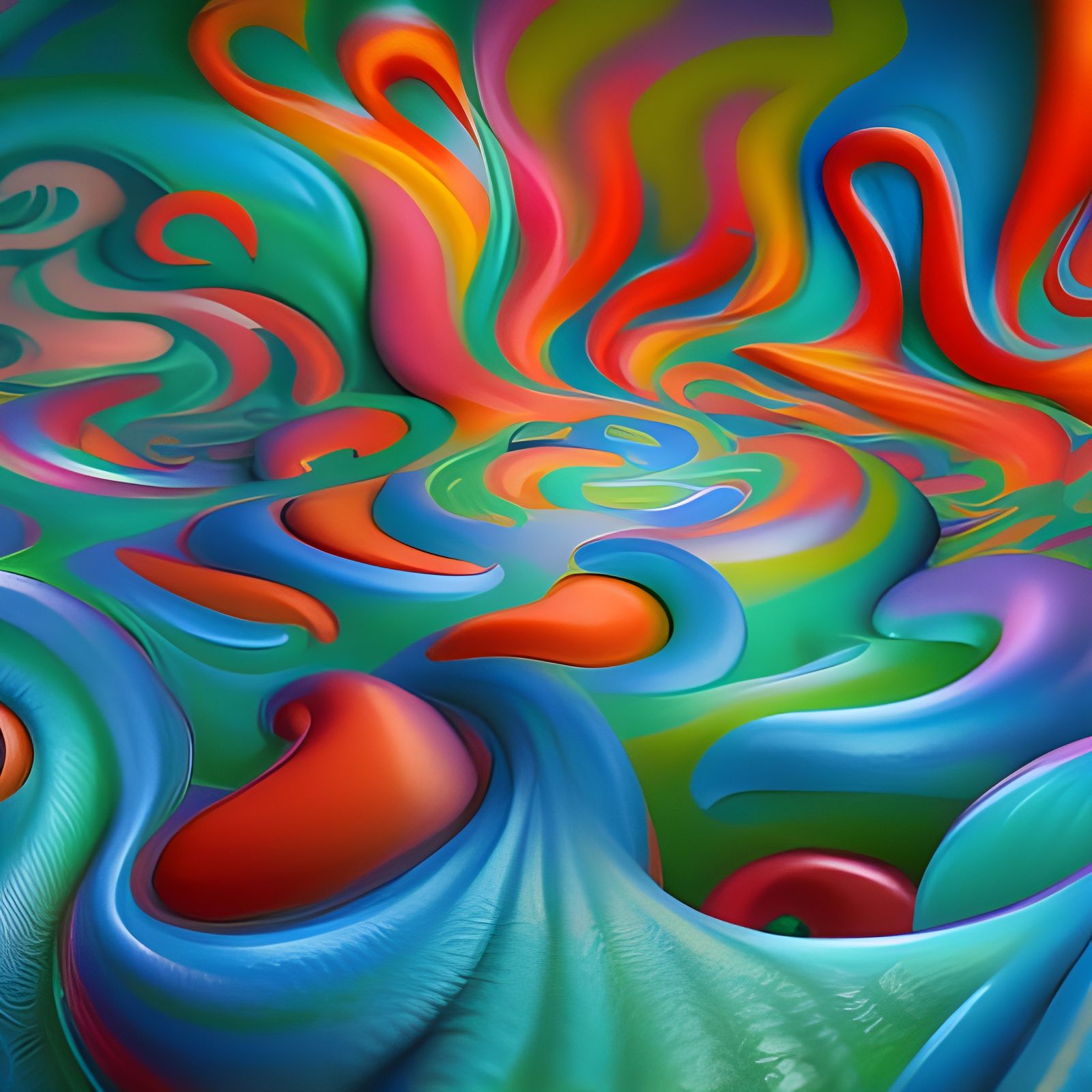 Vibrant Fractal Candyland Wonderland in 3D