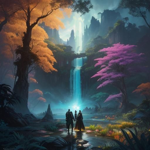 Mystical Character in a Surreal Dreamscape