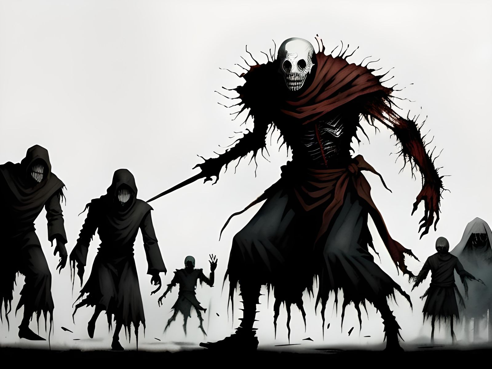 Grotesque Guide: A Watercolor Illustration of Suffering