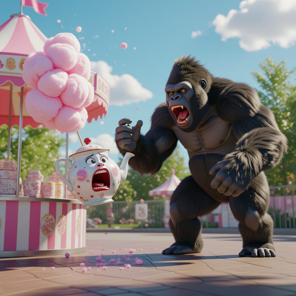 Terrified Teapot Screams as Gorilla Throws it at Zoo