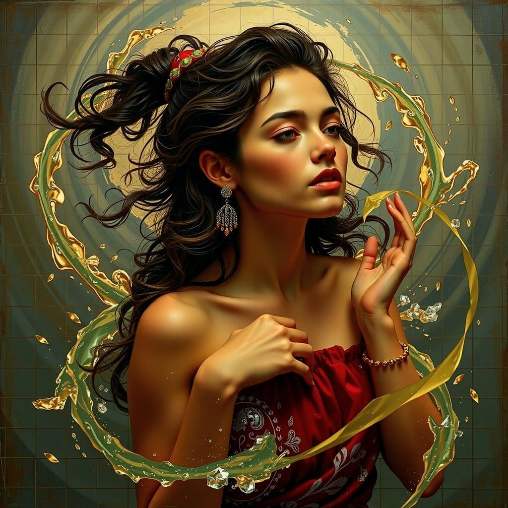 Abstract Swirling Vortex of Motion