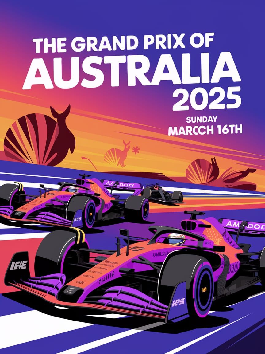 Formula 1 Grand Prix of Australia 2025 Digital Art Poster