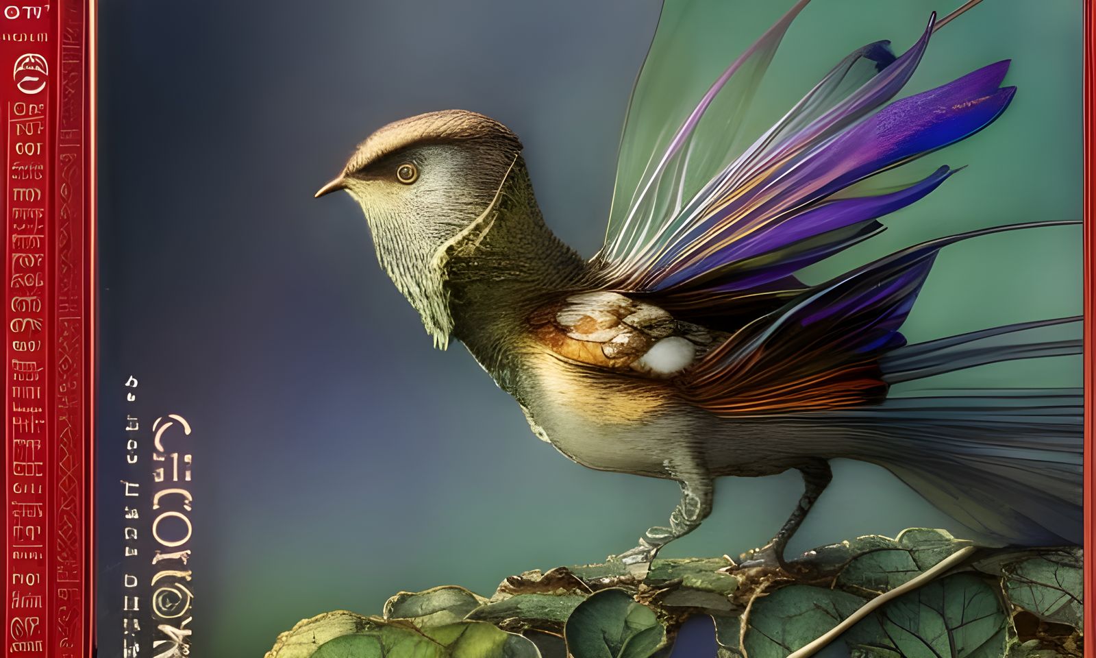 Iridescent Bird with Watercolor Highlights