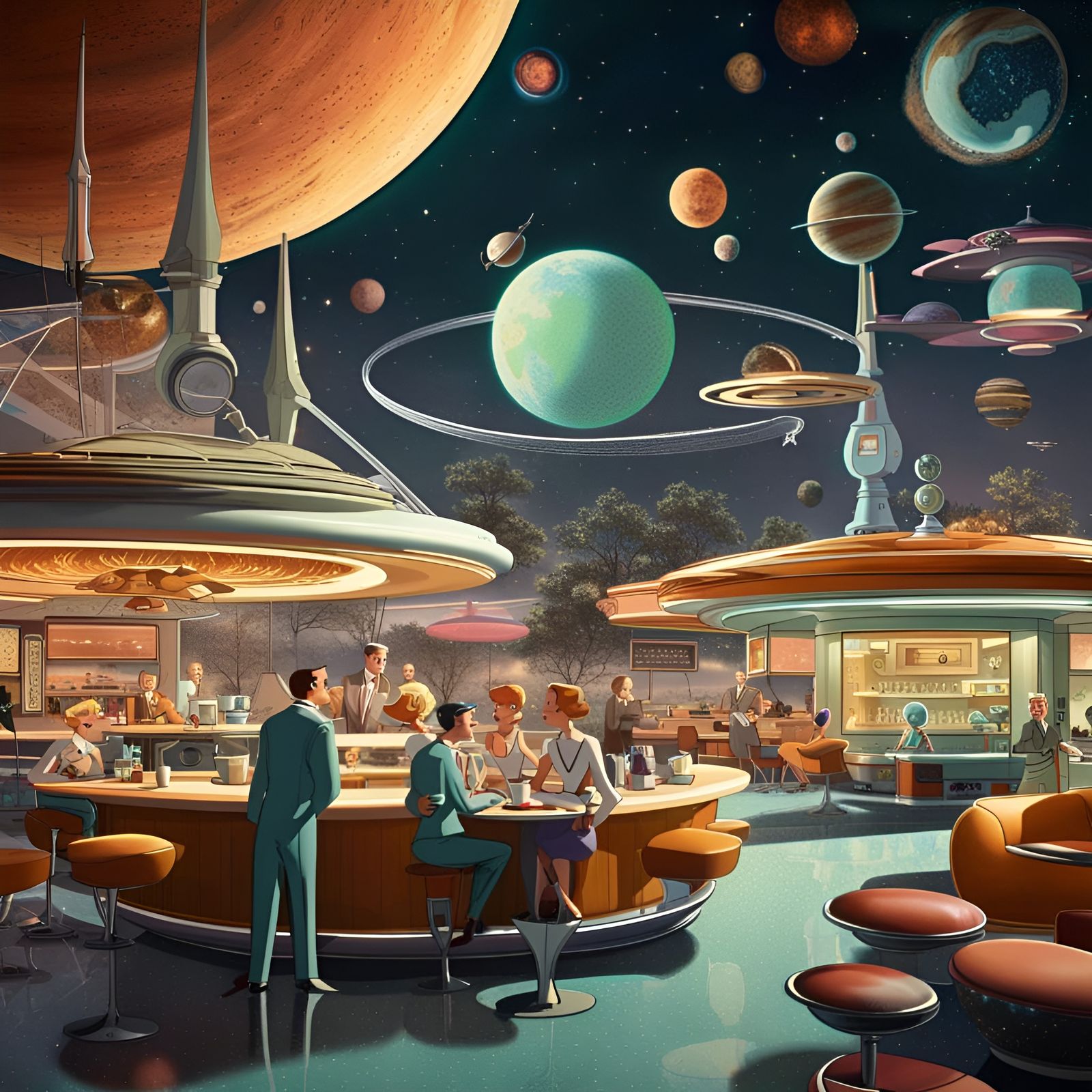 The Jetsons Open a Coffee Shop in Space