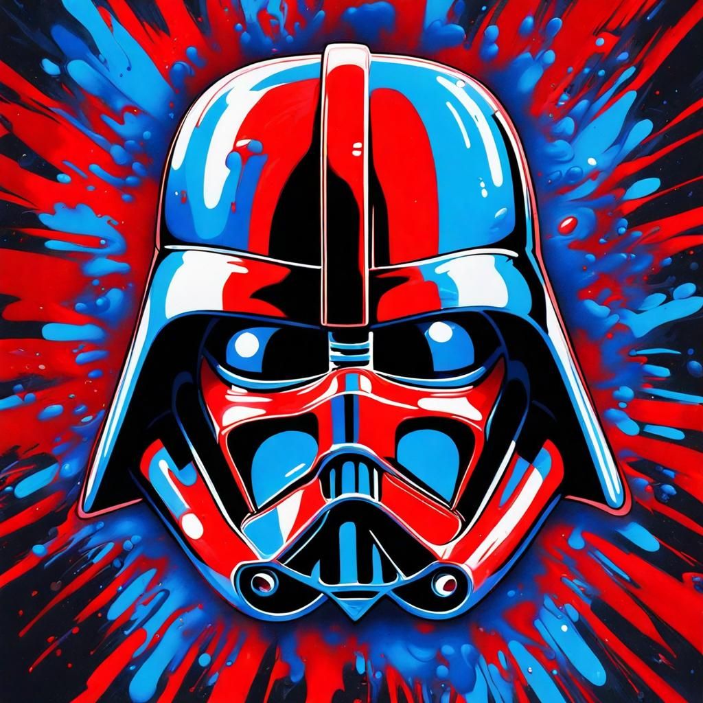Star Wars Graffiti Art in Red and Blue
