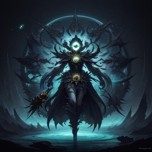 Corrupted Sunflower Radiating Spectral Light