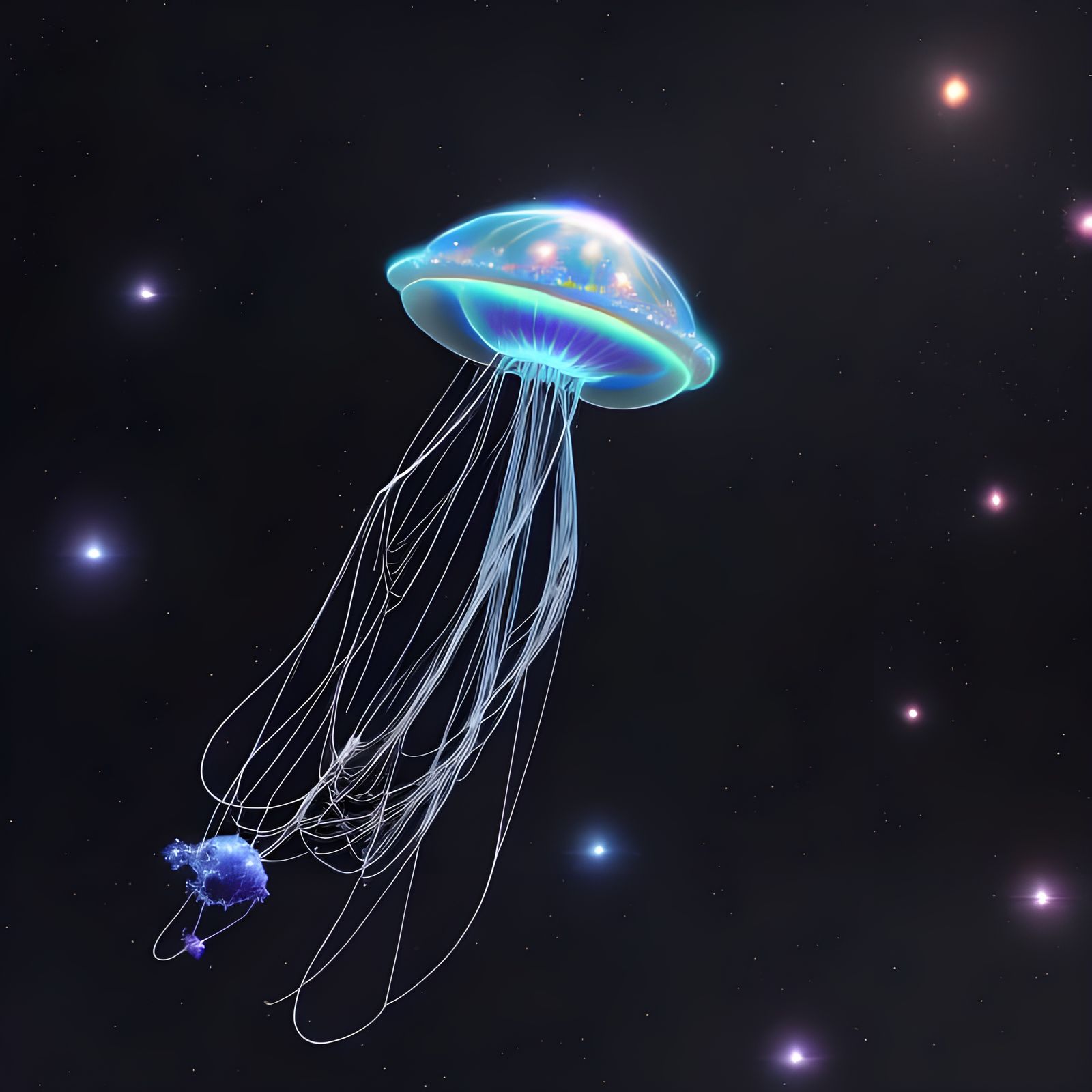 Cosmic Jellyfish Dream in Holographic Fantasy
