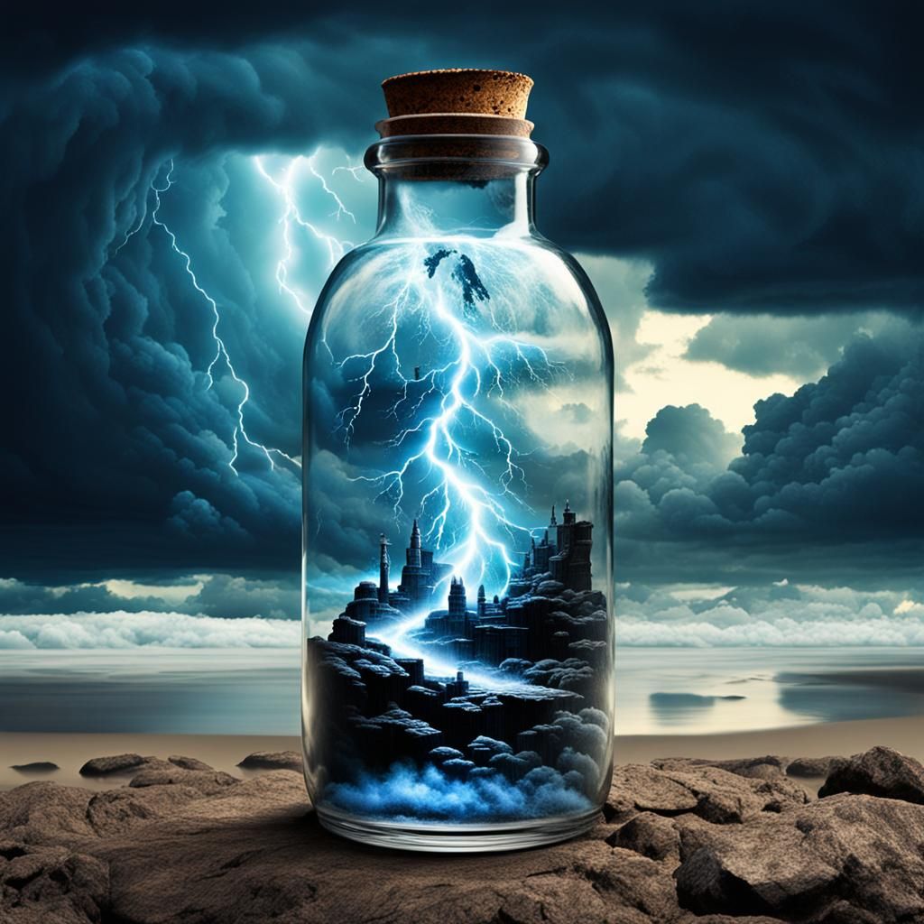 Hurricane in a Bottle: Fantasy Splash Art