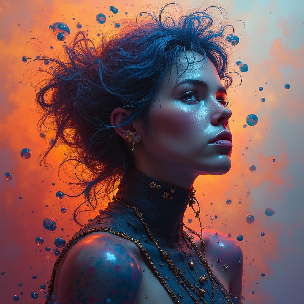 Hyperrealistic Earth in Splash Art Style