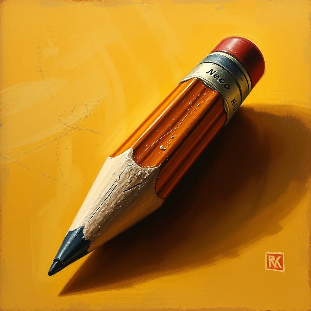 Majestic Pencil in Oil Painting Style