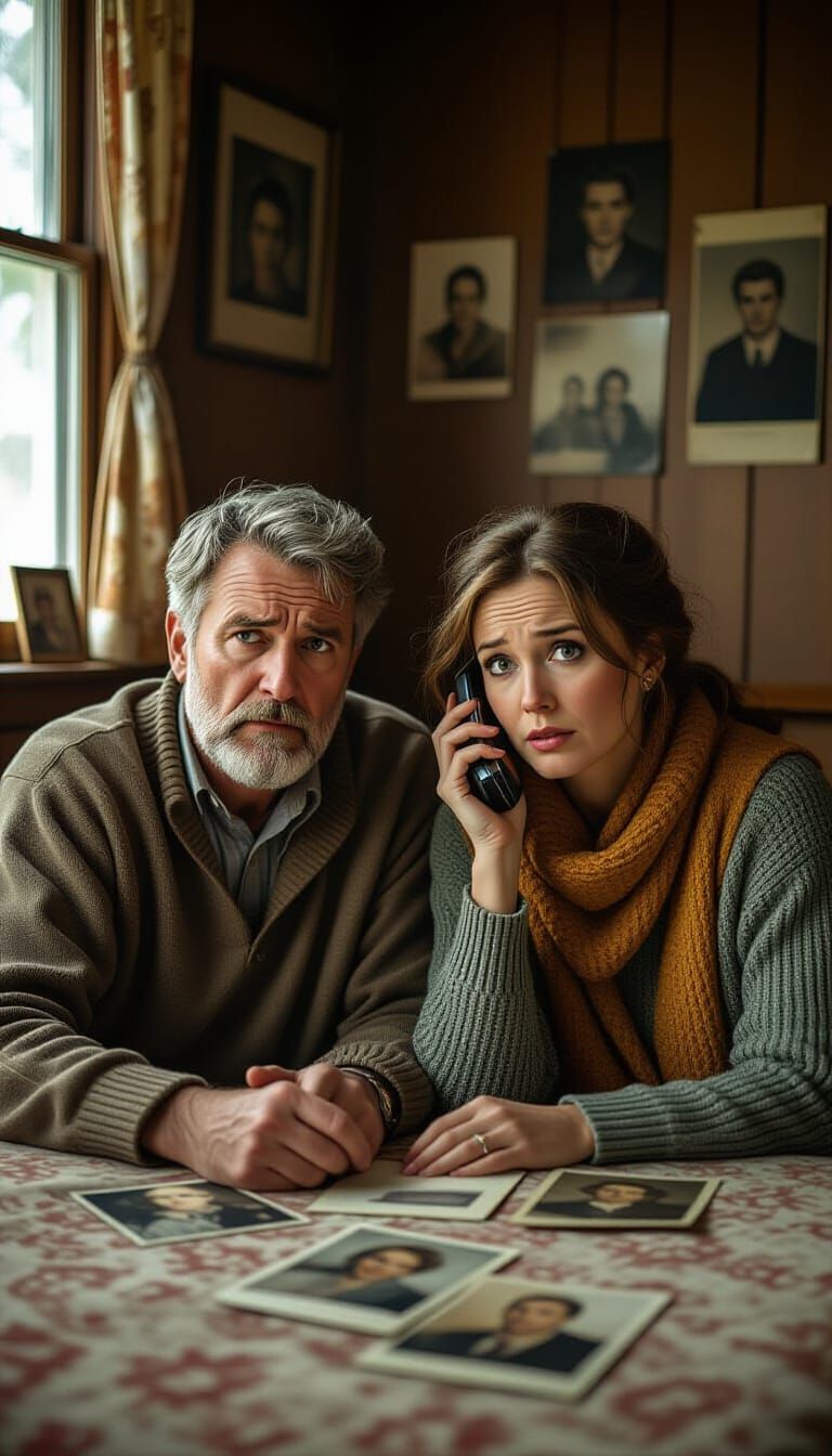 Distraught Couple Receives Mysterious Call: Thriller Scene