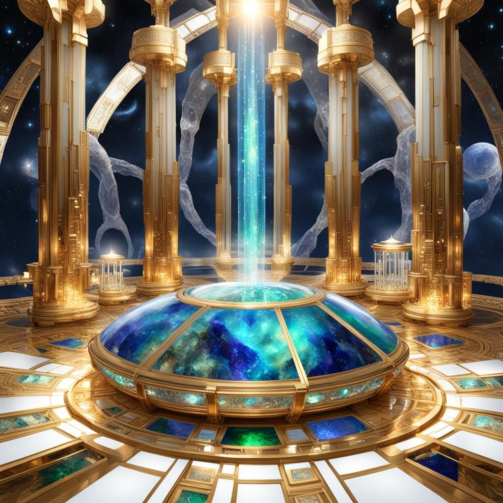 Atlantis Healer in a Futuristic Crystal City