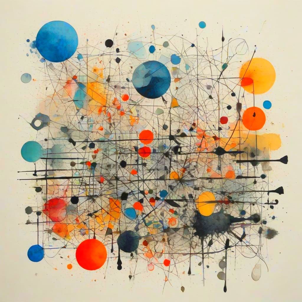 Abstract Watercolor Landscape in Klee and Hennerts Style