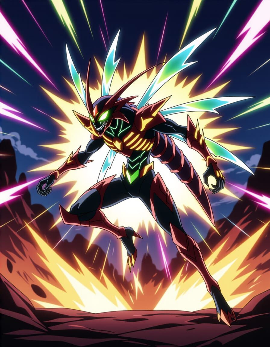 Insectoid Alien Creature Unleashes Radiant Energy Attack in ...