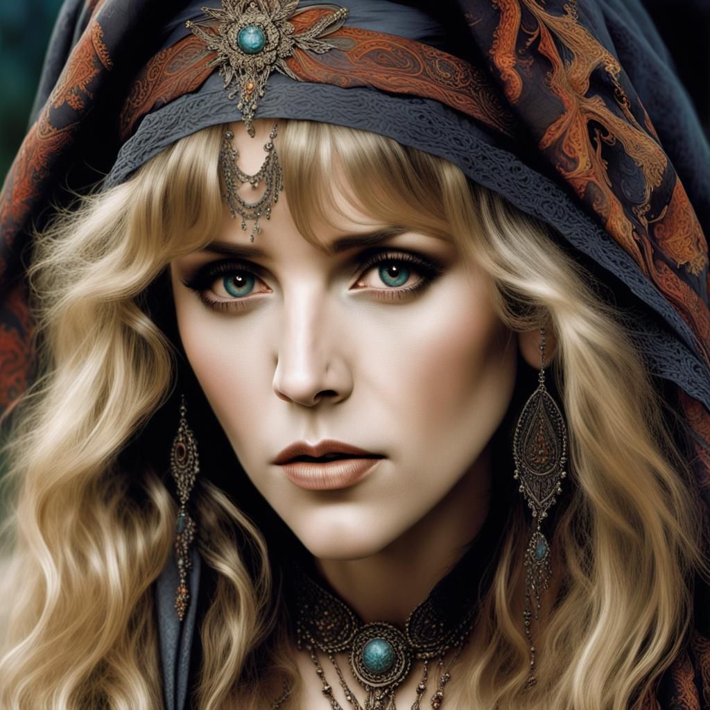 Mystical Woman in Bohemian Style Portrait