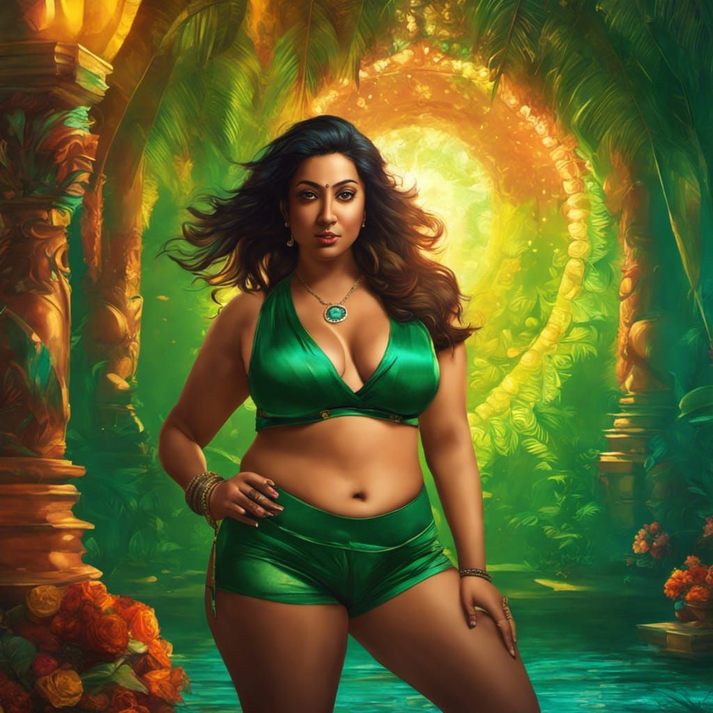 Pretty Indian Pinup Plus Size Model 3