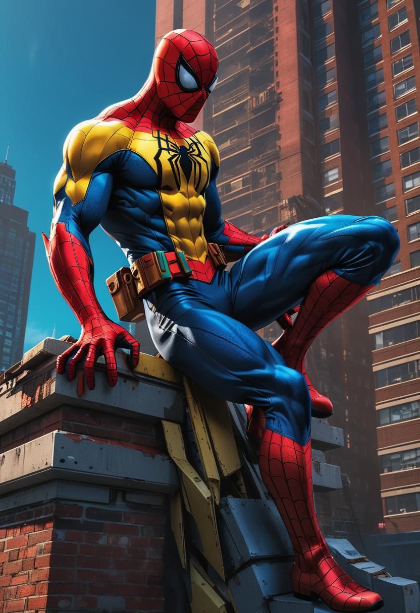 Spiderman Wolverine Fusion Concept Art in Comic Style