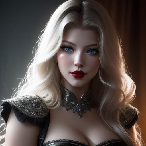 Mischievous Gaze: Hyperrealistic Portrait of a Woman