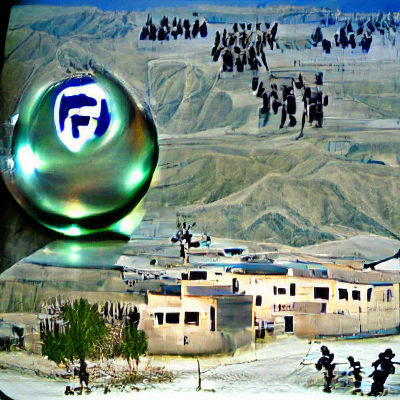 Fushigi Ball Levitates in Afghanistan Landscape
