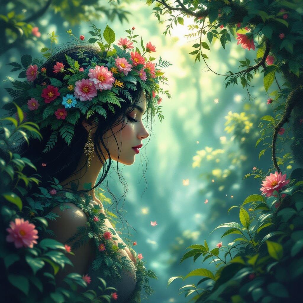 Surrealistic Landscape of Converging Nature in Ethereal Ligh...