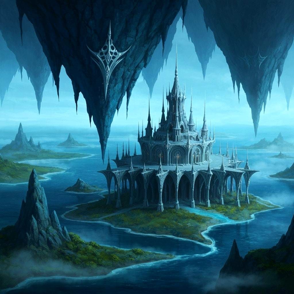 Blue Continent: Elven Cities on an Exotic Moonscape