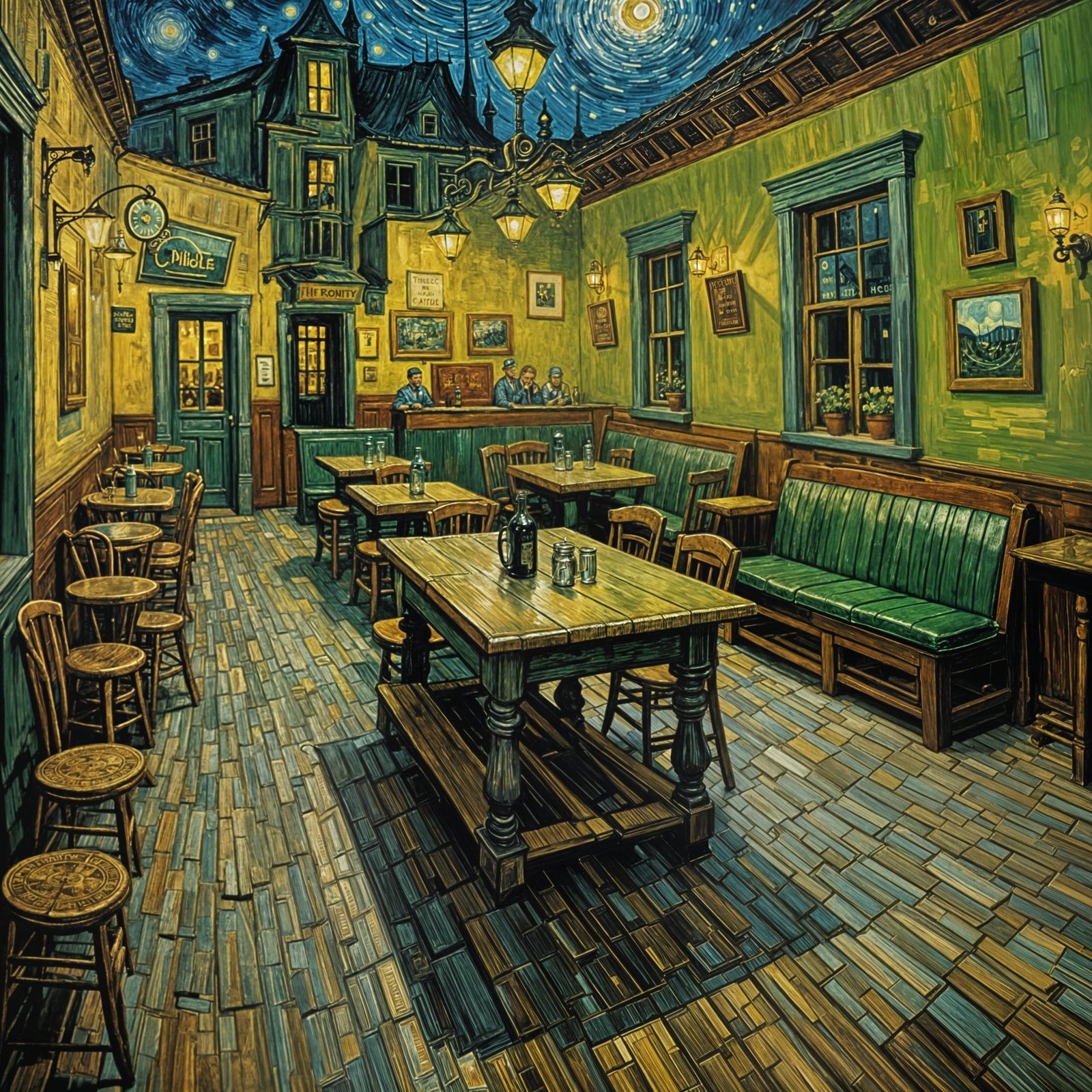 The Night Cafe as Impasto Painting