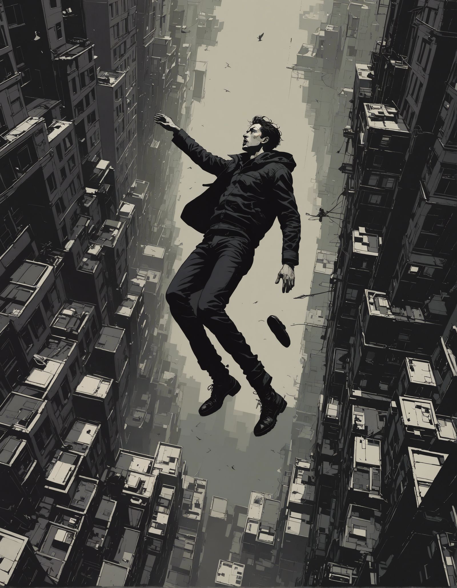 Acrophobia: Man Falling From Great Height