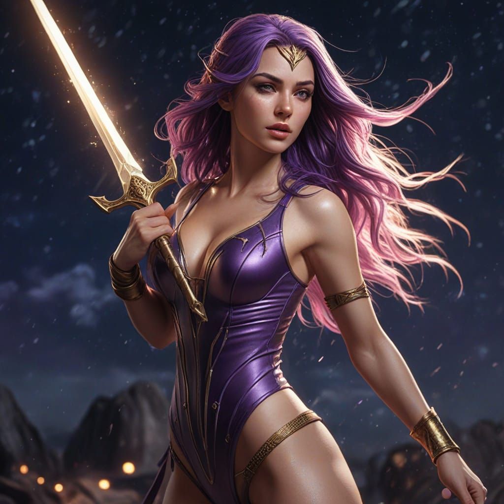 Elven Assassin with Serrated Sword in Photorealistic Style