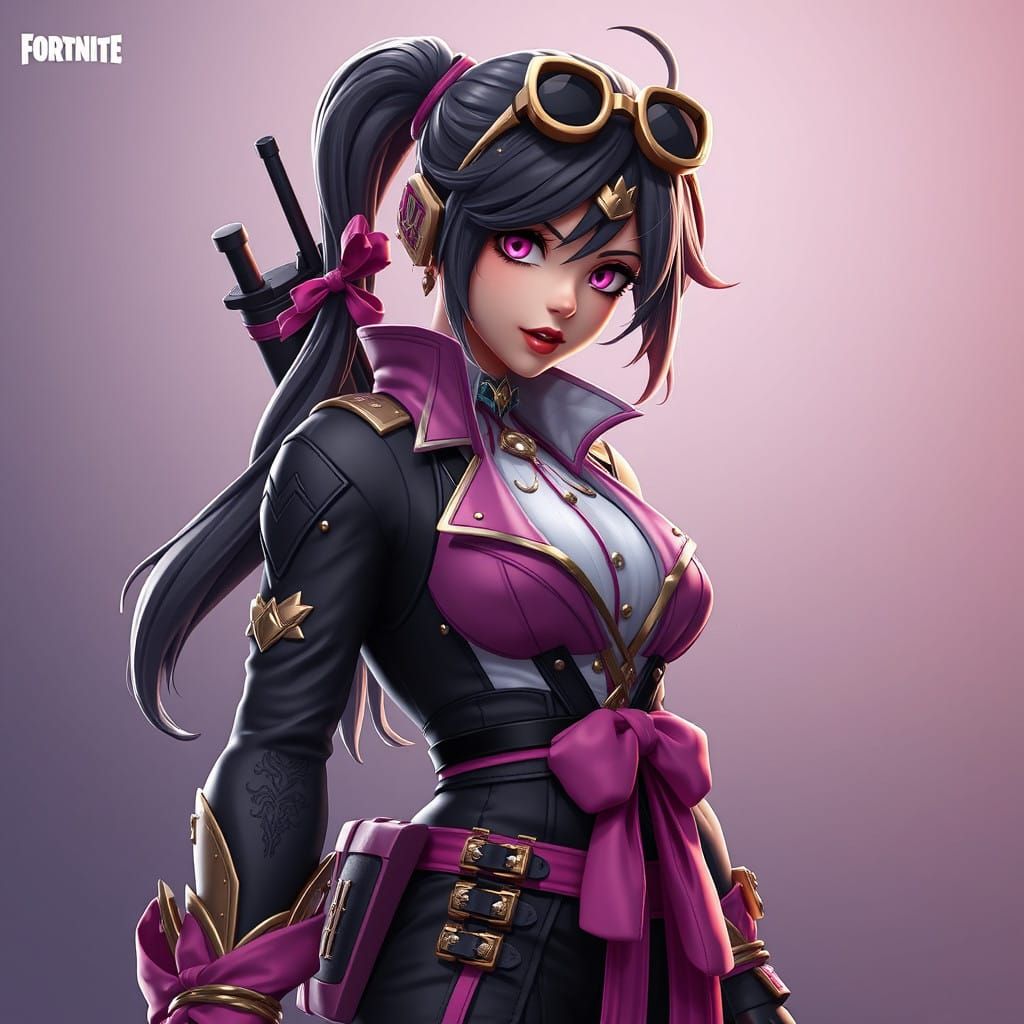 Elegant Yet Fierce Anime-Inspired Fortnite Skin