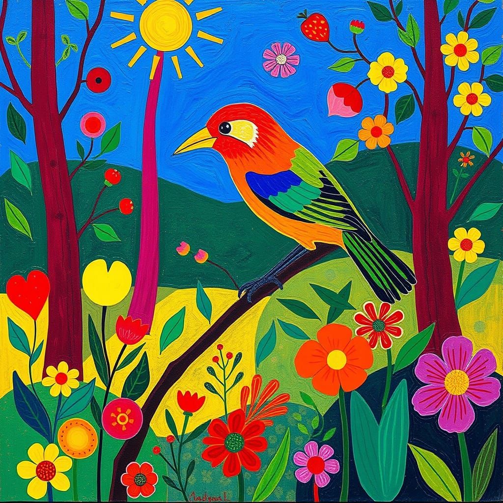 Fauvist Bird