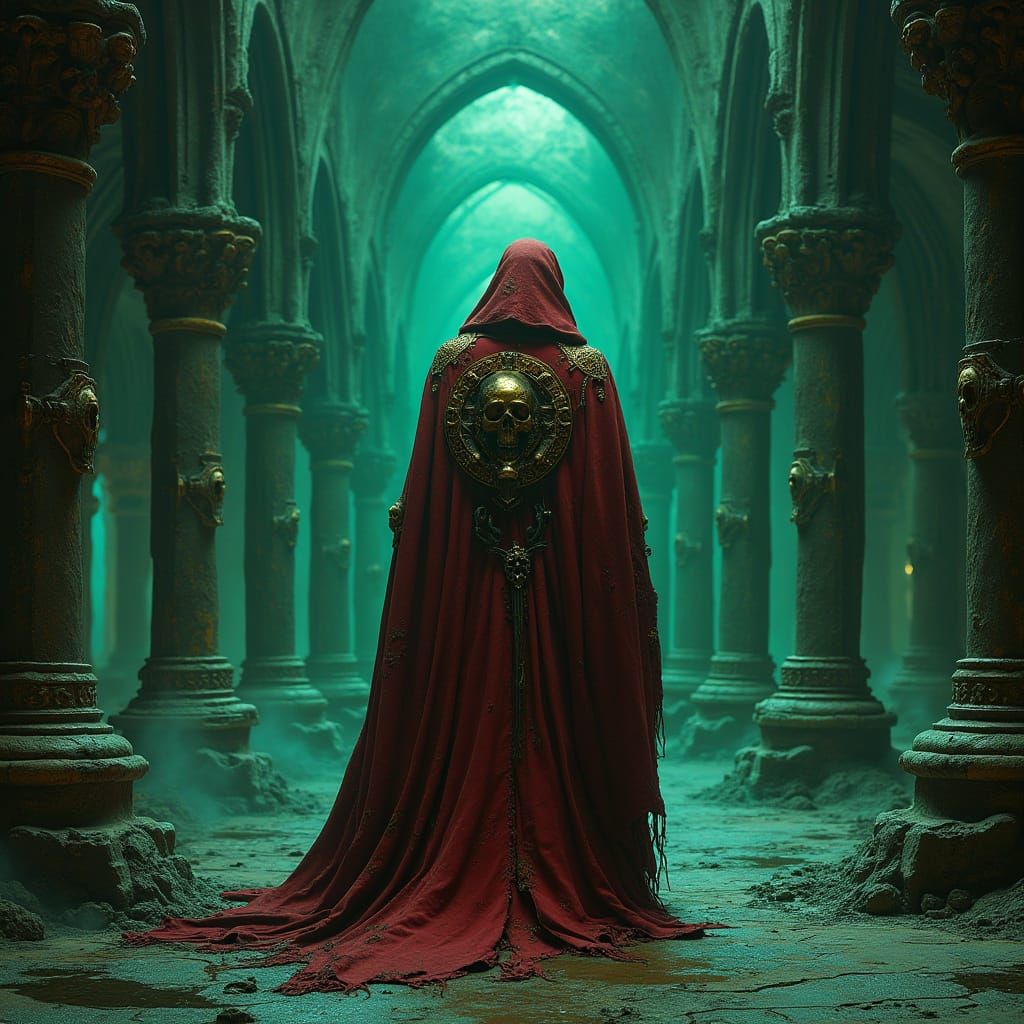 Tech-Priest of the Adeptus Mechanicus in Haunting Industrial...