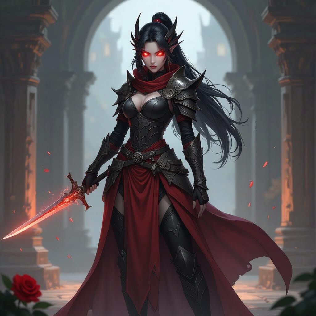 Dragonborn Hunter with Glowing Eyes in DRAGONBORN City