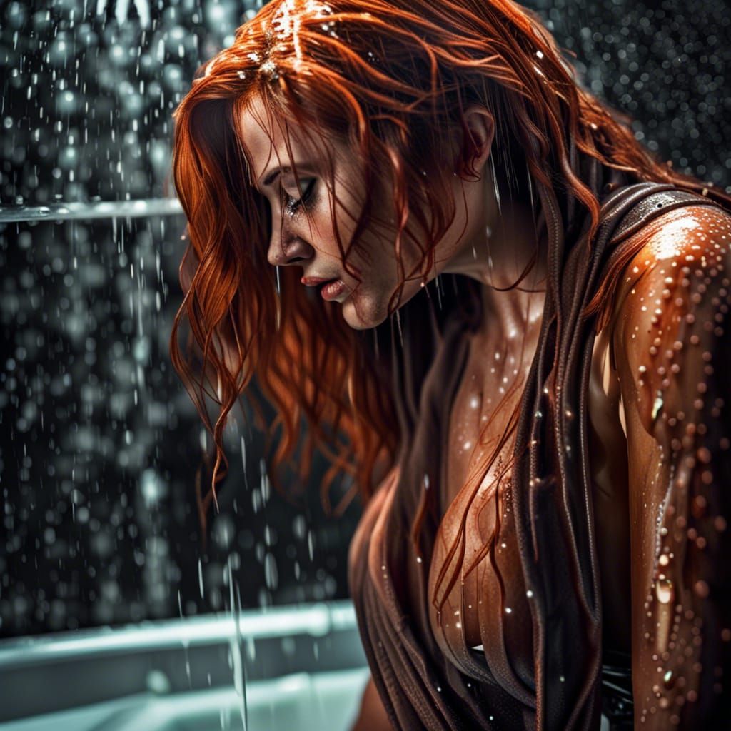 Mara Jade in a shower alone with her thoughts.