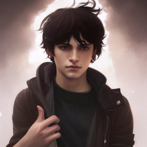 Nico Di Angelo Portrait in Hyperdetailed Digital Art