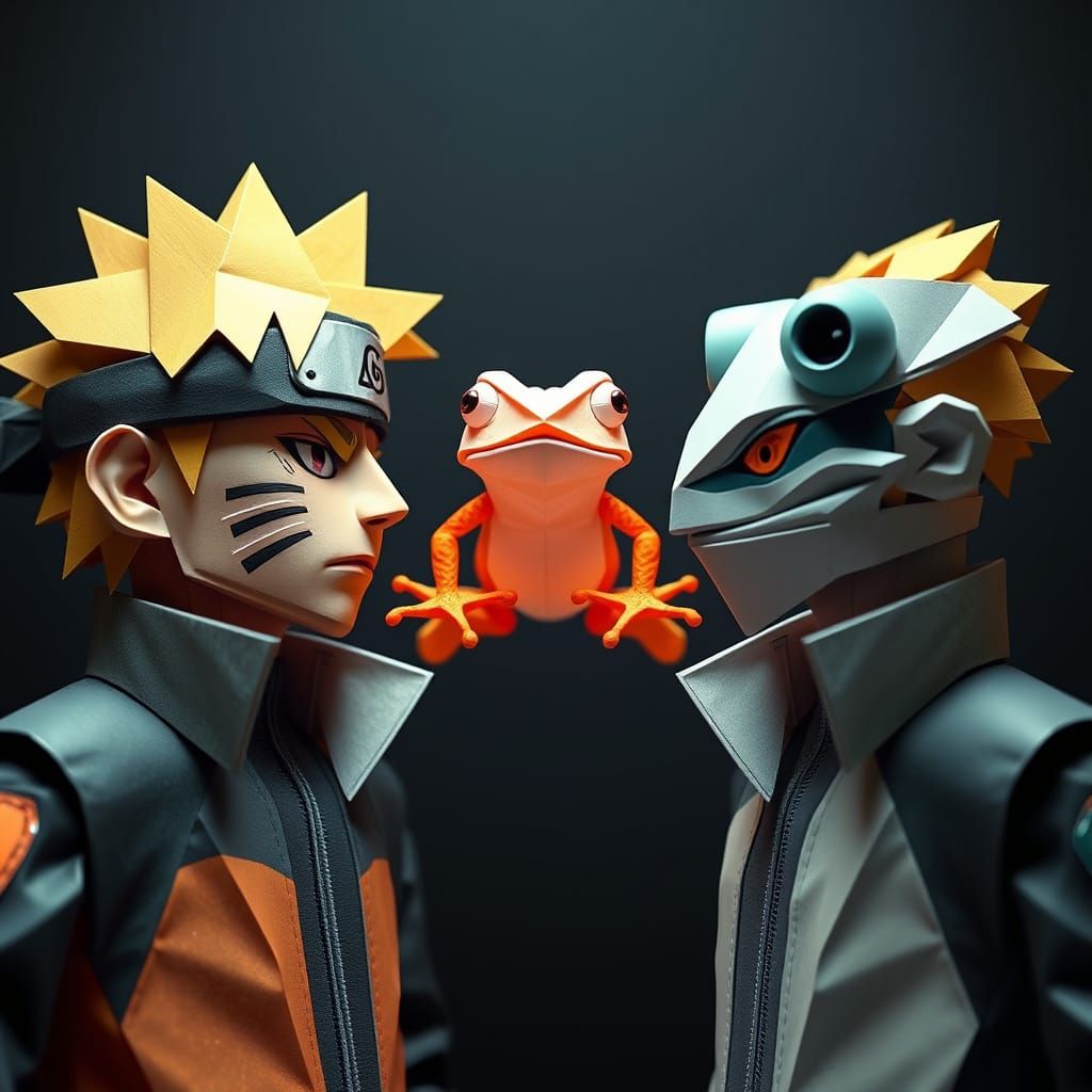 Origami Warriors with Radiant Cheese Frog