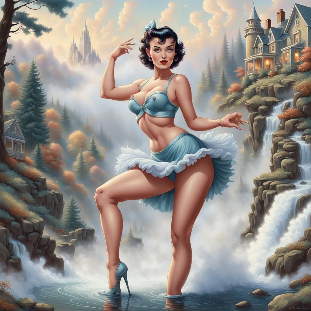 Hilda Pin-Up in 50s Vector Art Style