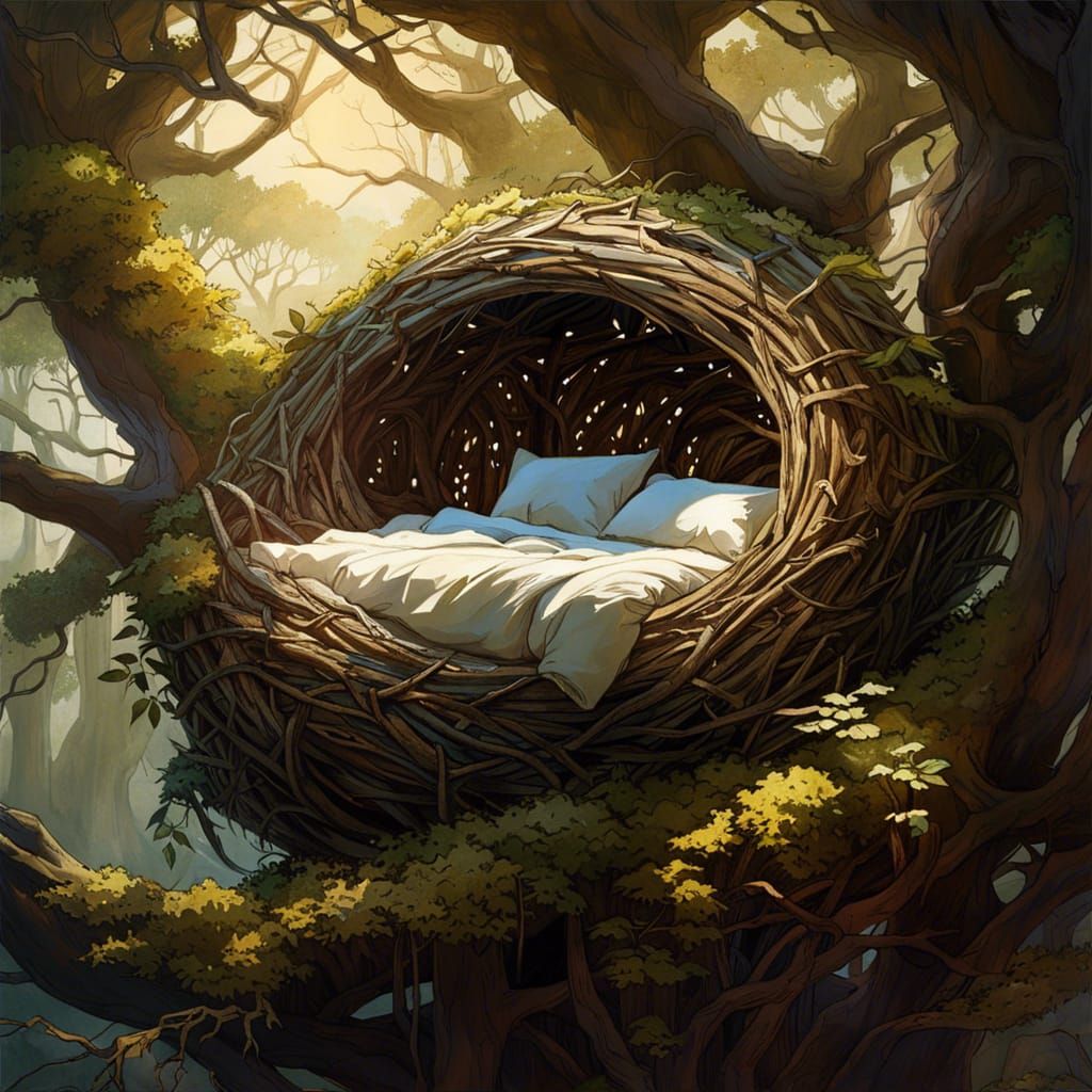 Giant Bird Nest Bedroom: a Fantasy Masterpiece