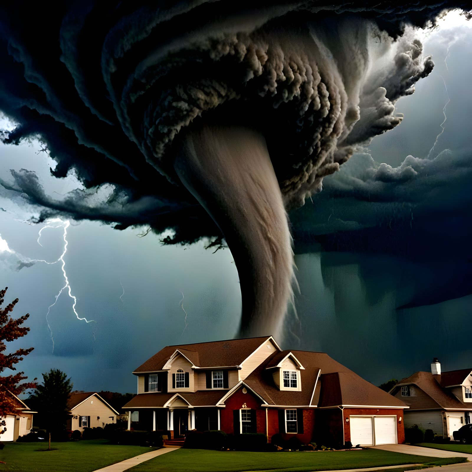 Tornado attracted to the roof