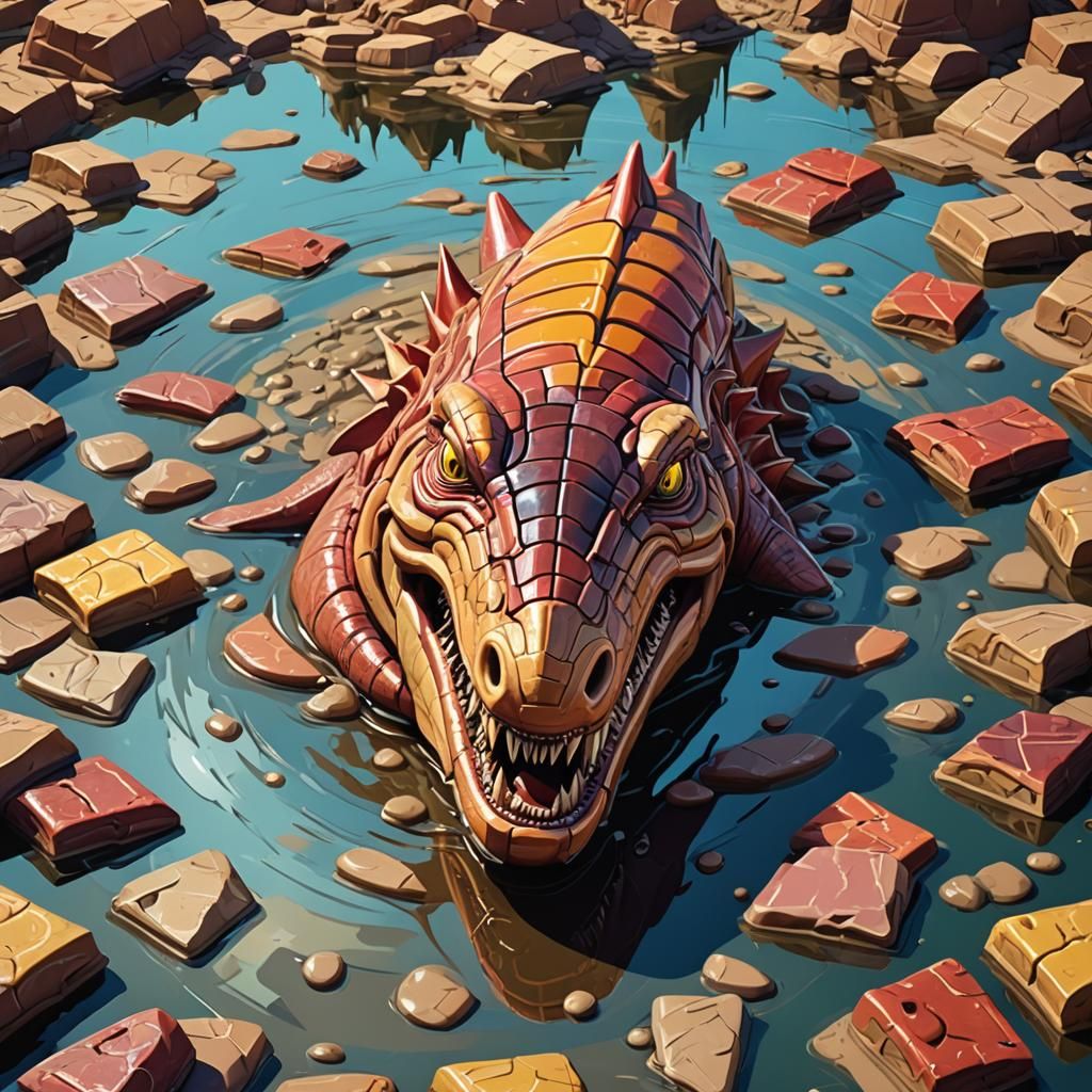 Graboid at McDonald's: A Cubist Painting