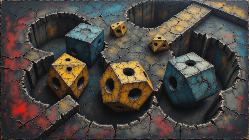 Screaming Dice on Fantasy Game Board