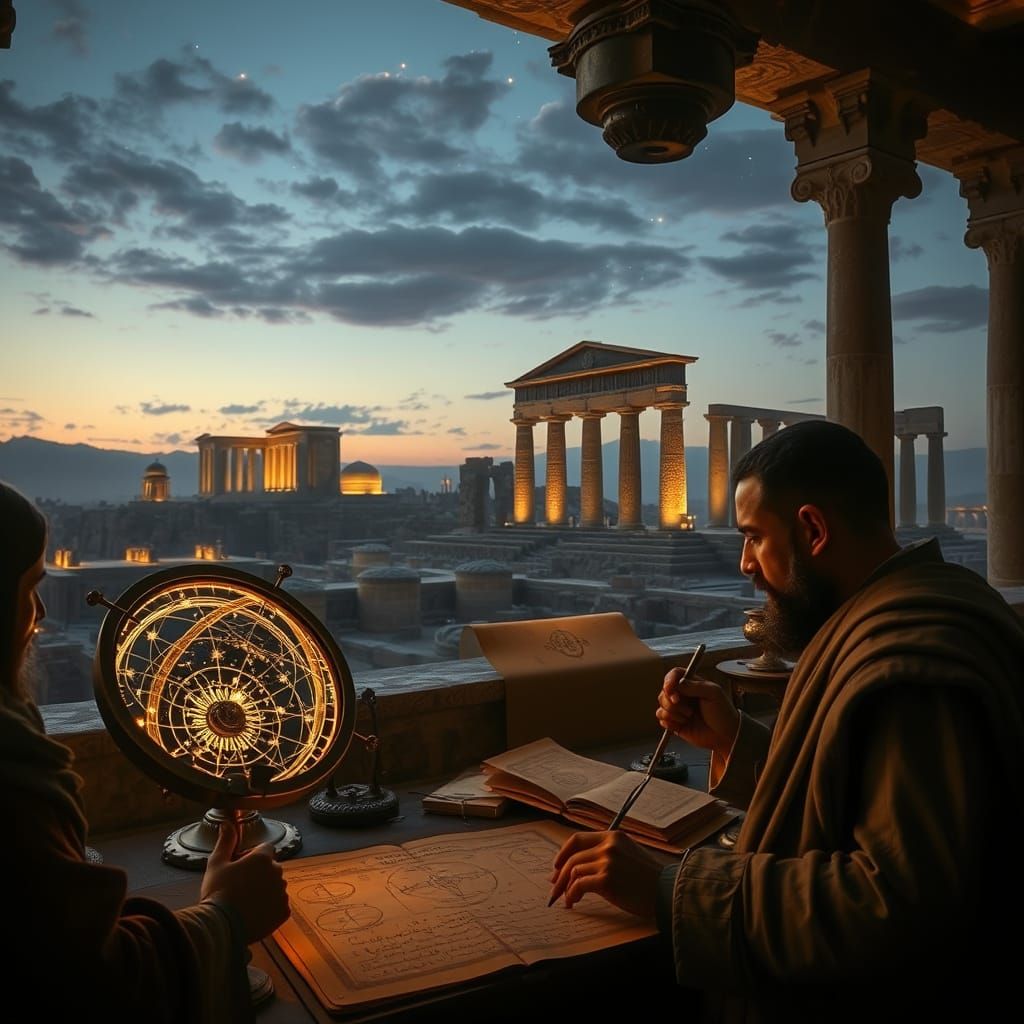 Persian Scholars Study Stars with Ancient Instruments