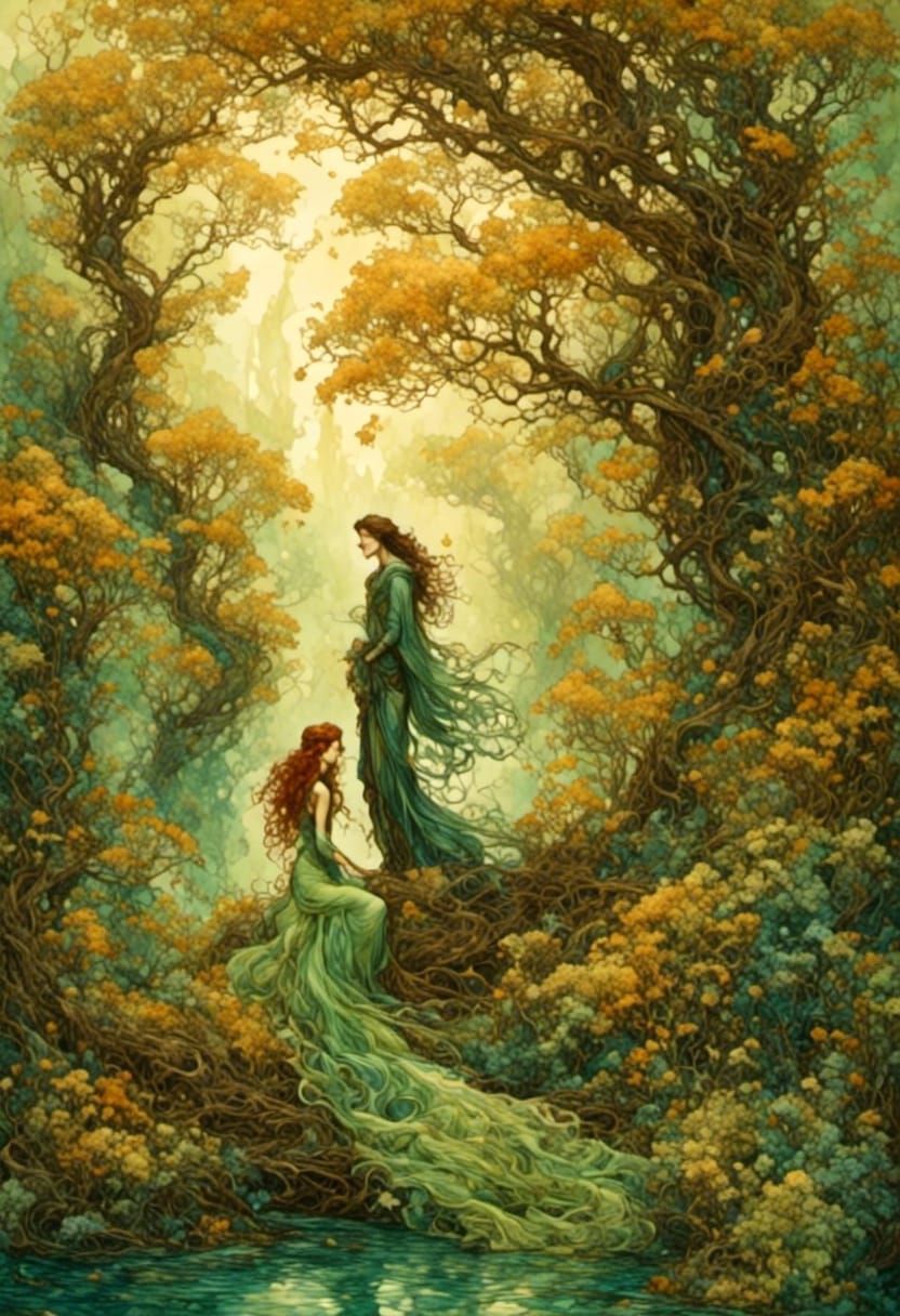 Autumn Forest Beauty in Realistic Style