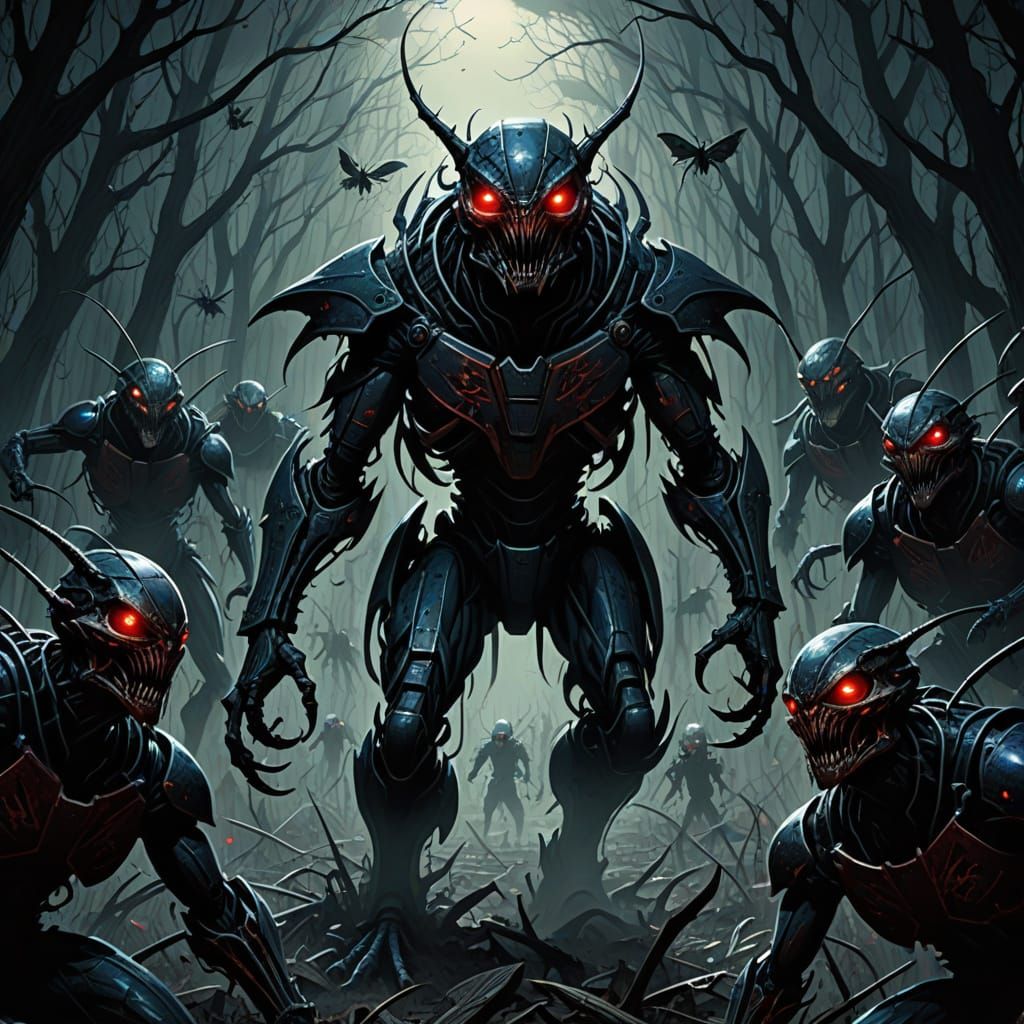 Locusts Unleash Carnage in Dark, Ominous Comic Book Art