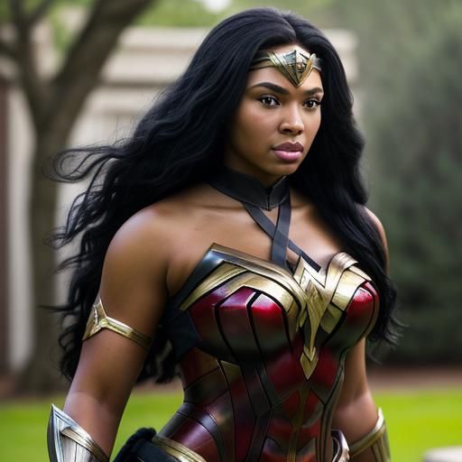 Ebony Wonder Woman Portrait in Natural Lighting